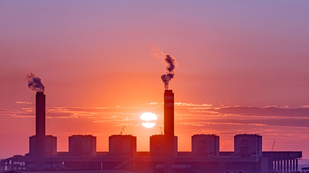 Industriële installatie met emissies