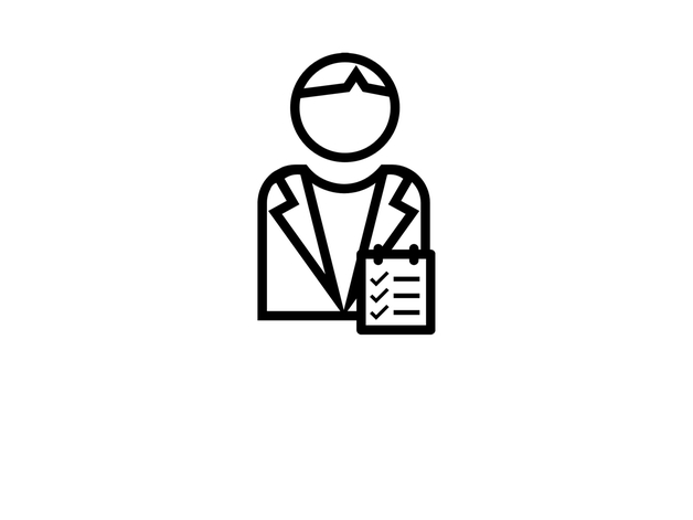 Quality manager icon - in charge of analyzing values - through IIoT based digital data monitoring