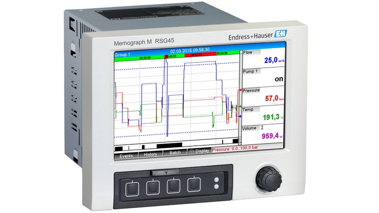 Memograph M RSG45 data recorder registreert HART® proceswaarden