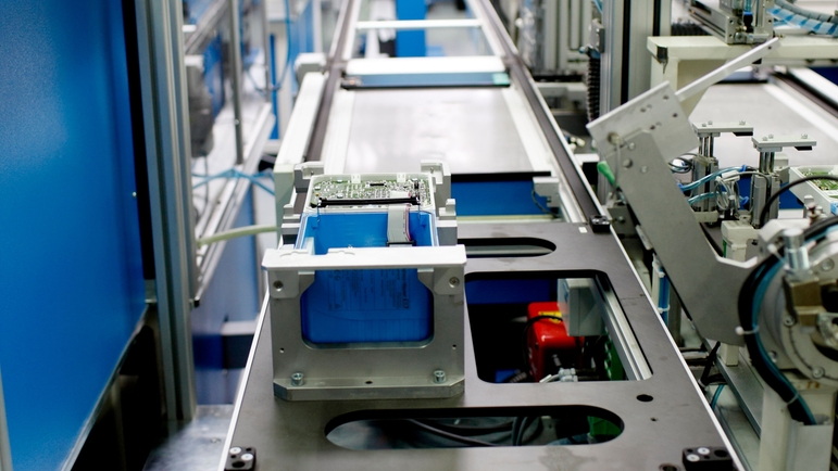 Liquiline productie: in hoge mate geautomatiseerde productie.