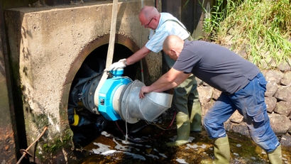 Inline kalibratie op een RWZI met behulp van de pneumatische proces connector