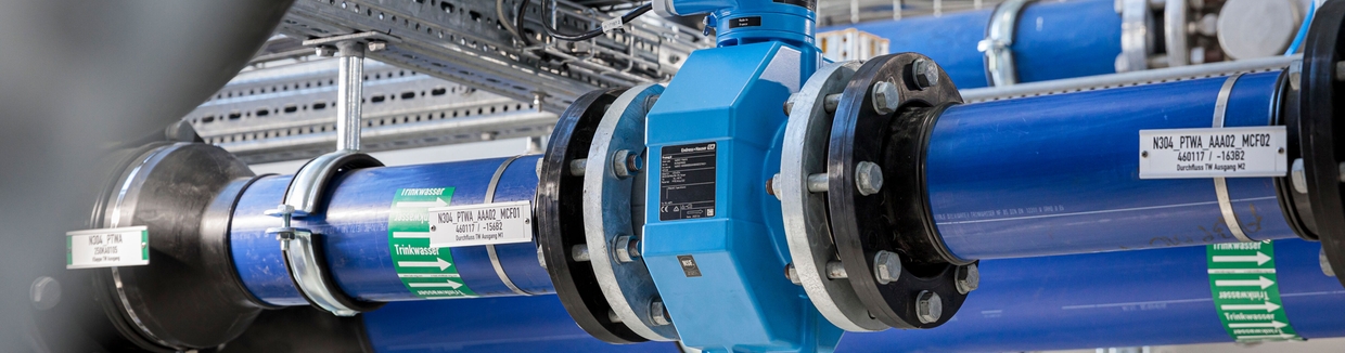 Elektromagnetische flowmeters in een pompstation voor afvalwaterzuivering