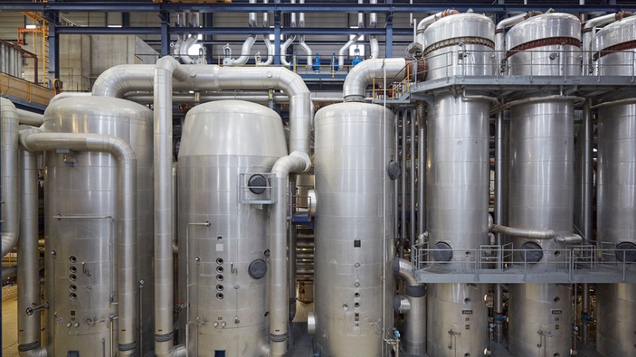 Verdampingsinstrument in de suikerindustrie