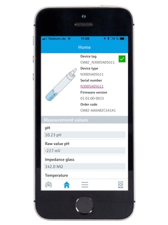 Mobiele telefoon met SmartBlue-app