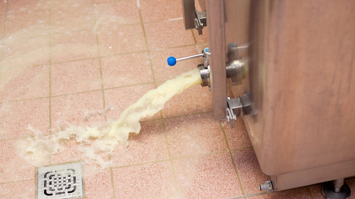 Afvalwater in de melkbereiding