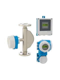Afbeelding van coriolis-flowmeter Proline Promass E 500 / 8E5B met verschillende transmitters op afstand