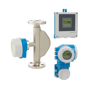 Afbeelding van coriolis-flowmeter Proline Promass E 500 / 8E5B met verschillende transmitters op afstand