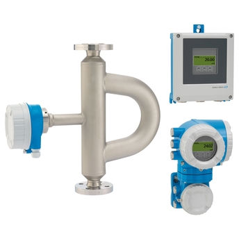 Afbeelding van coriolis-flowmeter Proline Promass Q 500 / 8Q5B met verschillende transmitters op afstand