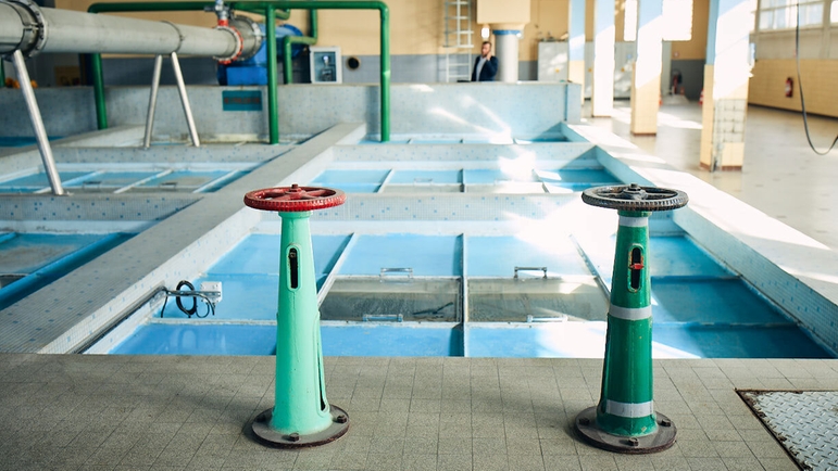 Waterbehandelingsinstallatie in Belfort, Frankrijk