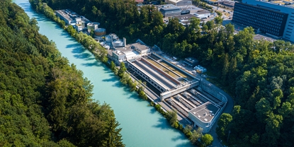 Afvalwaterzuiveringsinstallatie in Zwitserland
