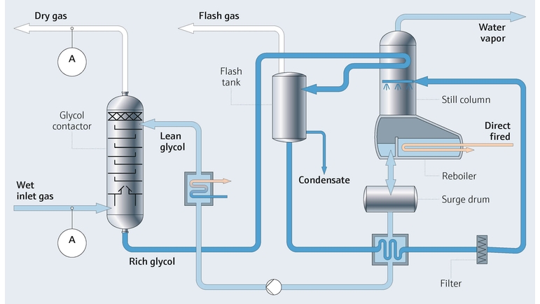 Procesoverzicht van H2O-analyzer voor H20-detectie van Endress+Hauser