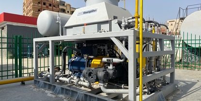 CNG-compressor met elektromotor