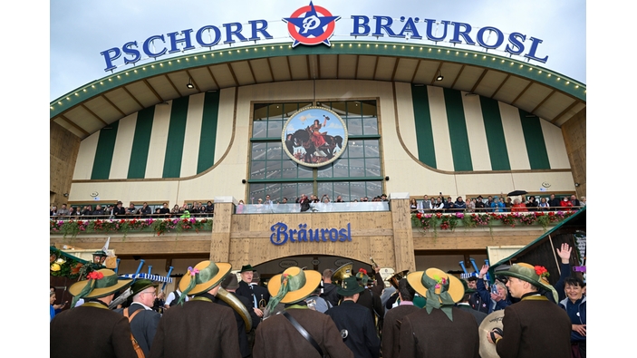 Bräurosl-tent van Pschorr op Oktoberfest München