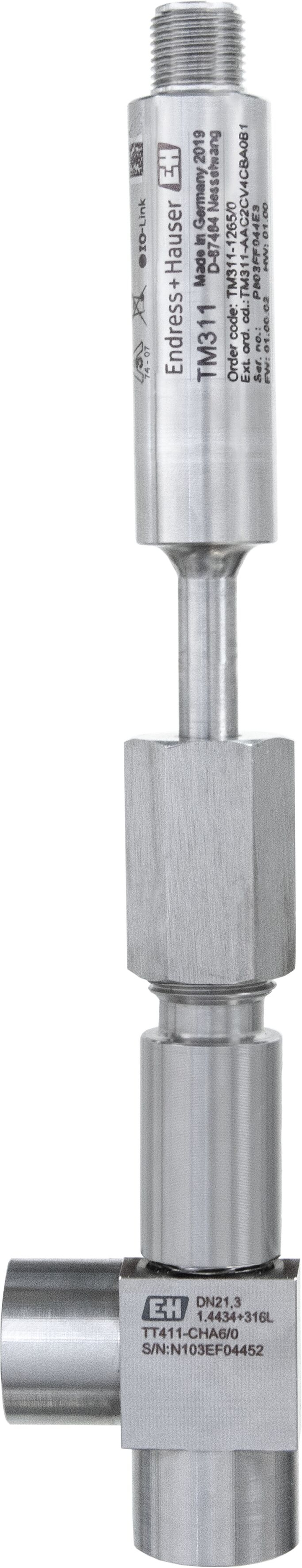Compacte thermometer met thermowell in gebogen uitvoering